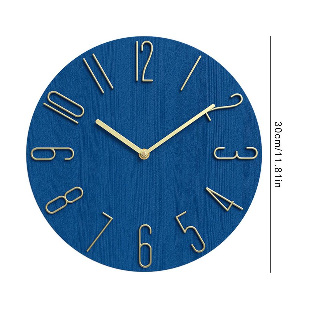 Wall Clock Non-Ticking Analog Clock Easy To Read Wall Clock Silent Modern School Analog Clock For Home Over Fireplace Decoration