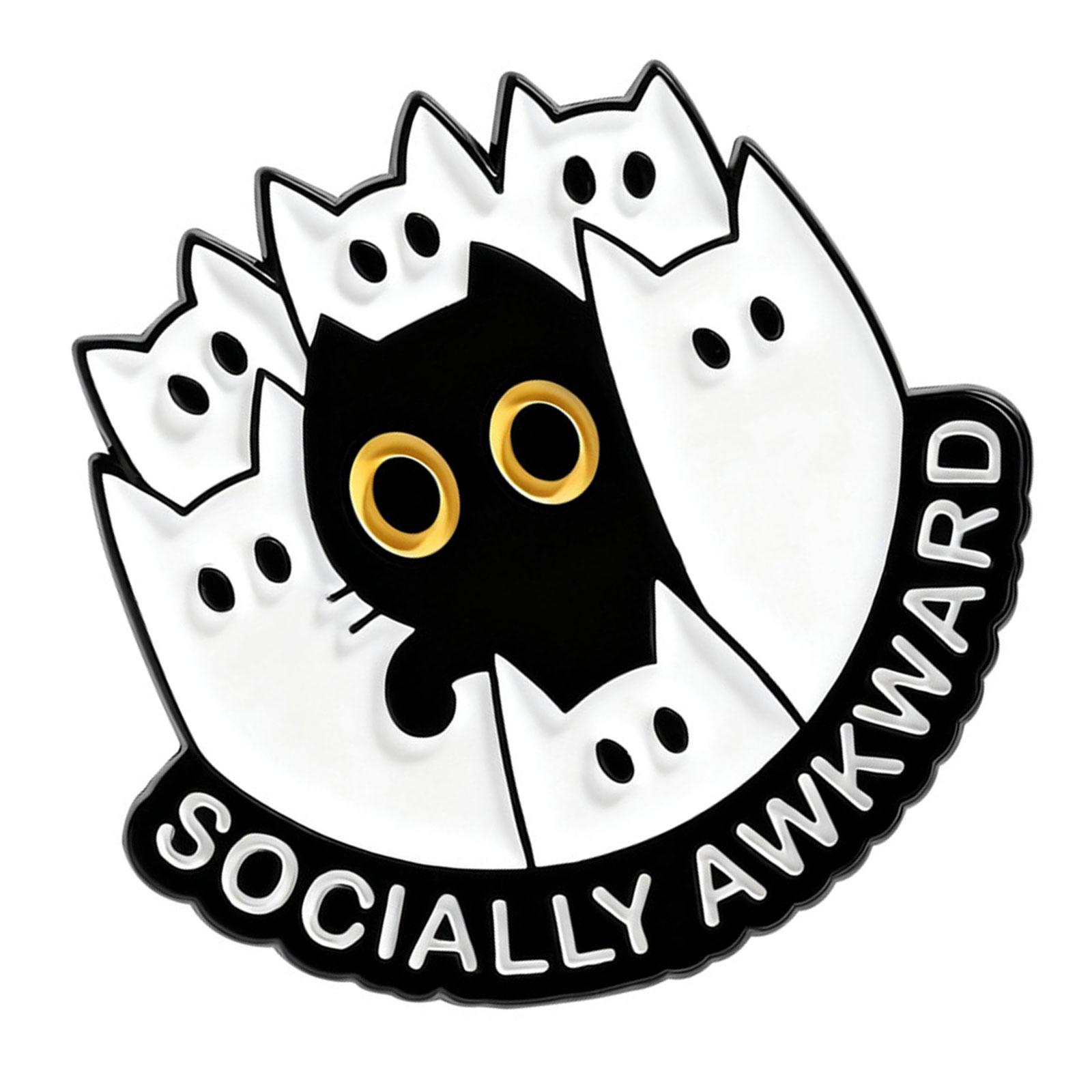 

Versatile Enamel Badge Anxiety Pins for Attaching to Clothes Bags or Hats Conveying Social Fatigue Playfully