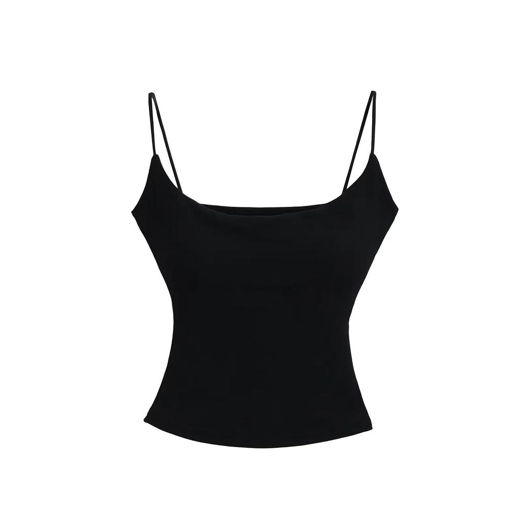 2025 New Women's Spicy Style Elastic Band Camisole with Chest Pads - Sexy, Tight, and Backless