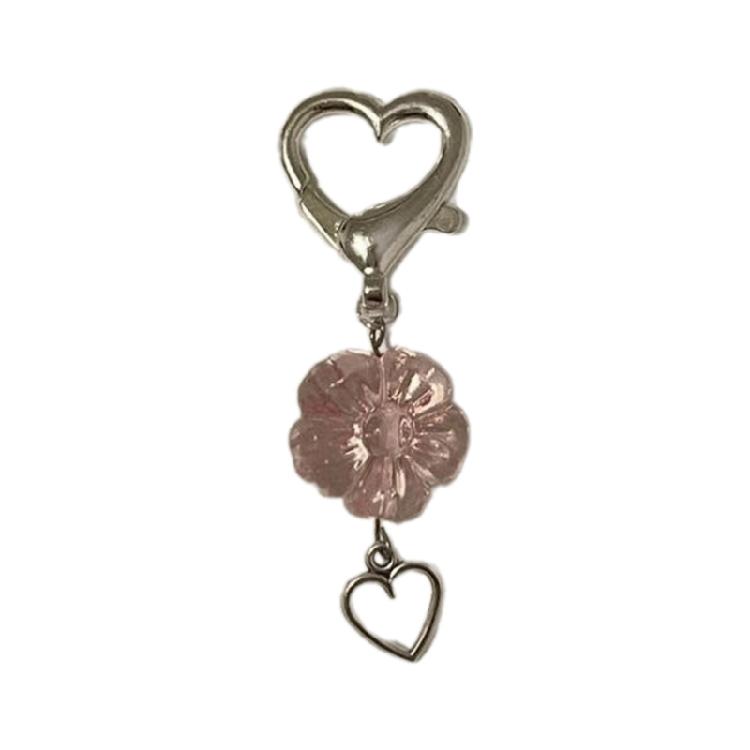 Versatile Star Phone Charm Unique Flower Keyring Acrylic Keychain Phone Accessories Bag Pendant for Purse Backpack