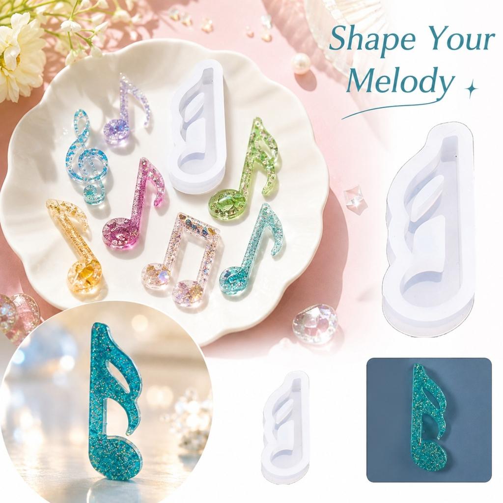 Silicone for Resin Casting - Musical Note Shape, Epoxy Resin for DIY Jewelry Making