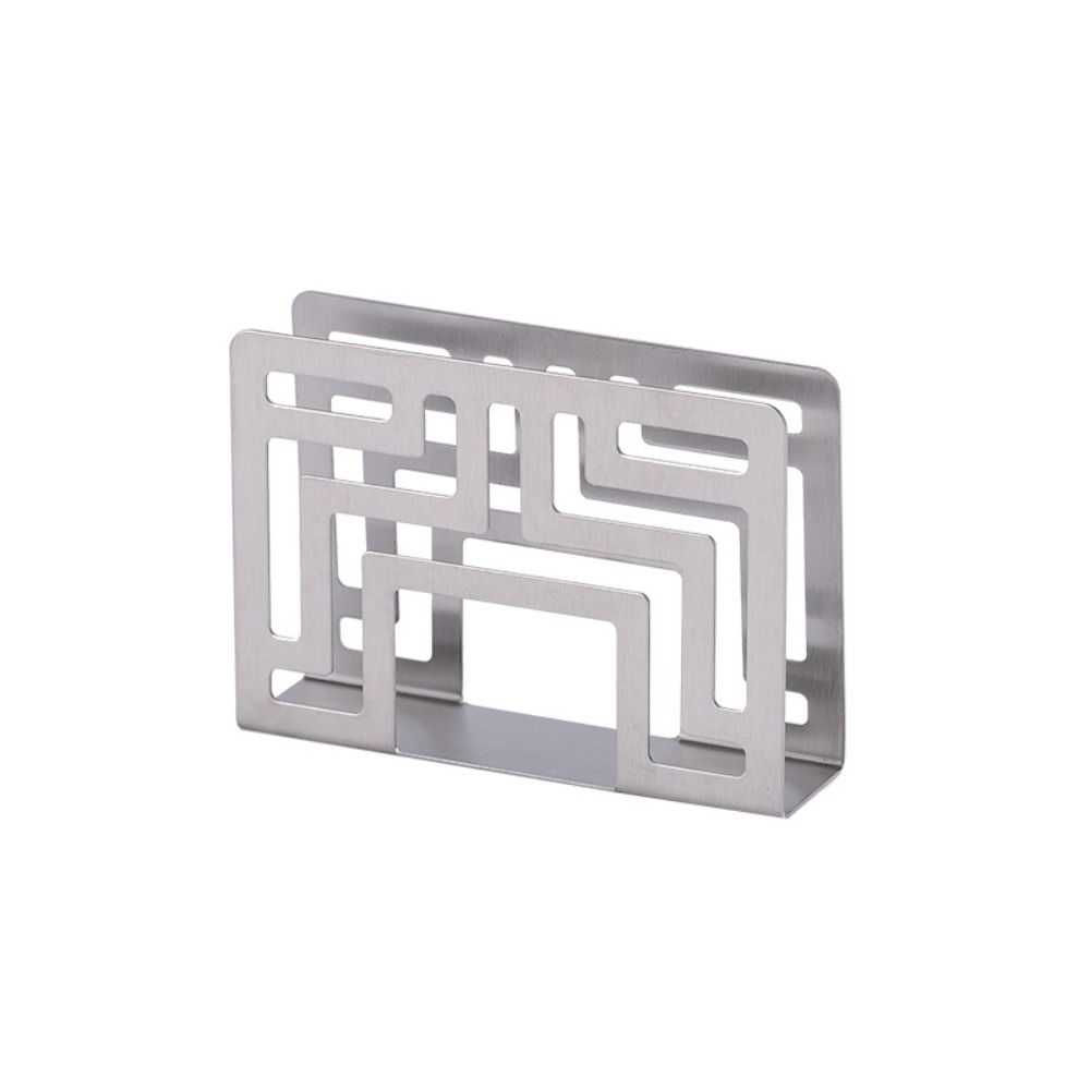 Hollow Stainless Steel Napkin Holder Modern Paper Storagerack Stand Tissue Dispenser  Kitchen