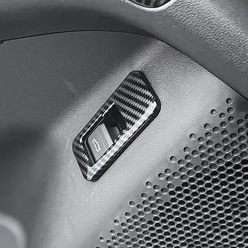 Car Styling Door Swtich Button Frame Decoration Cover Trim For BYD Seal EV -2024 Carbon Fiber Color Interior Accessories