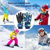 [Warm Ski Gloves] Warm Winter Ski Gloves, 1 Pair | Boys and Girls Snow Play Gloves, Suitable for Children 4-13 Years Old