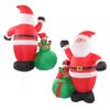 Inflatable Santa Elk Built in LED Weatherproof Fade Resistant Inflatable Christmas Decoration for