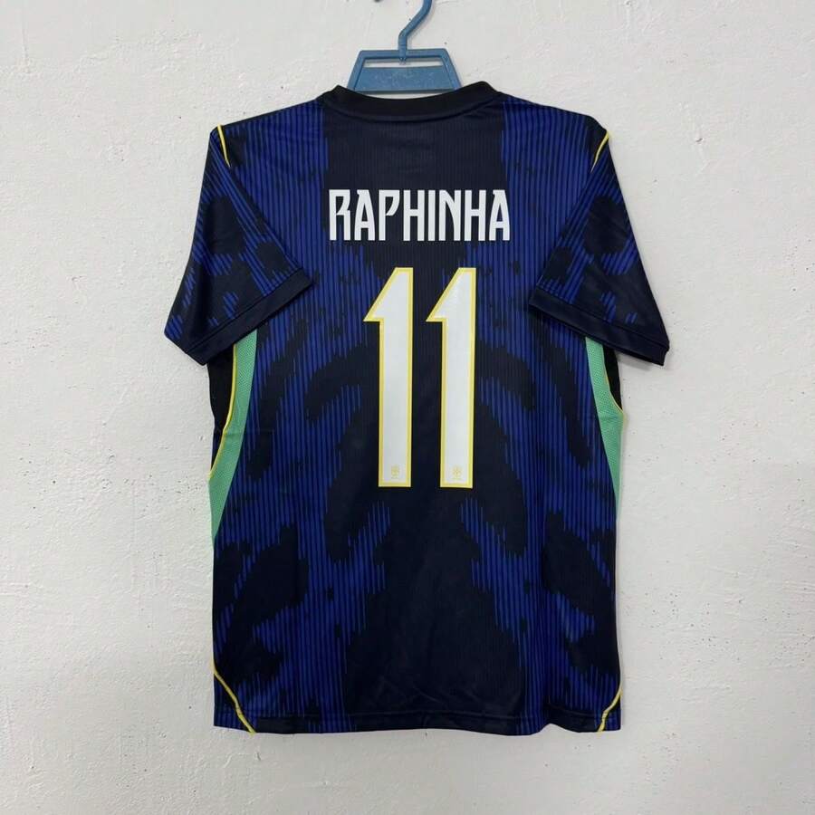 2026 World Cup Brazil National Team Away Jersey – #11 Raphinha (Fan Version) S