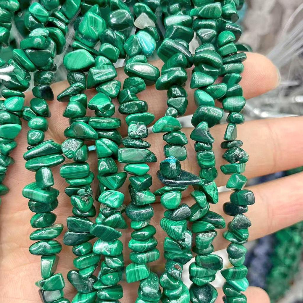 Pure Natural Malachite Tube & Oval Abacus Loose Beads for DIY Bracelet Jewelry