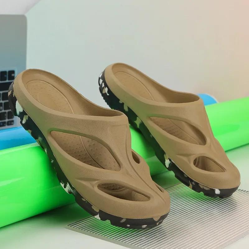 2025 New Breathable Thick Bottom Student Shoes Home Outer Wear Beach Shoes EVA Material Transpirable Sole And Strap 44 45