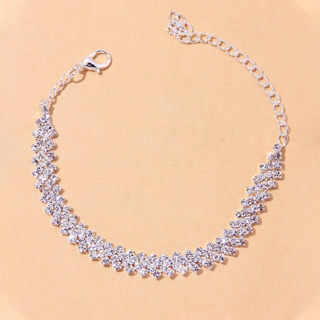 

Богемный браслет на щиколотку со стразами оптом для женщин, модный теннисный браслет на щиколотку, ювелирные изделия для ног, аксессуары 20cm