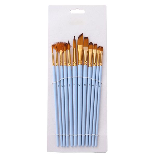 12Pcs Fine Detail Paint Brush Set Double Color Hair Paintbrushes  Drawing Kits