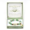 Birth Flower Bracelet Gift Box Beaded Stretch Bracelet Jewelry with Floral Centerpiece for Sentimental Birthday Giving
