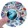 120 Cartoon Shark Graffiti Stickers for DIY Decoration
