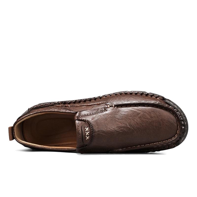 39-48 Men's Leather Casual Shoes Handmade Breathable Shoes Soft Low-top Working Shoes Leather Ankle Boots