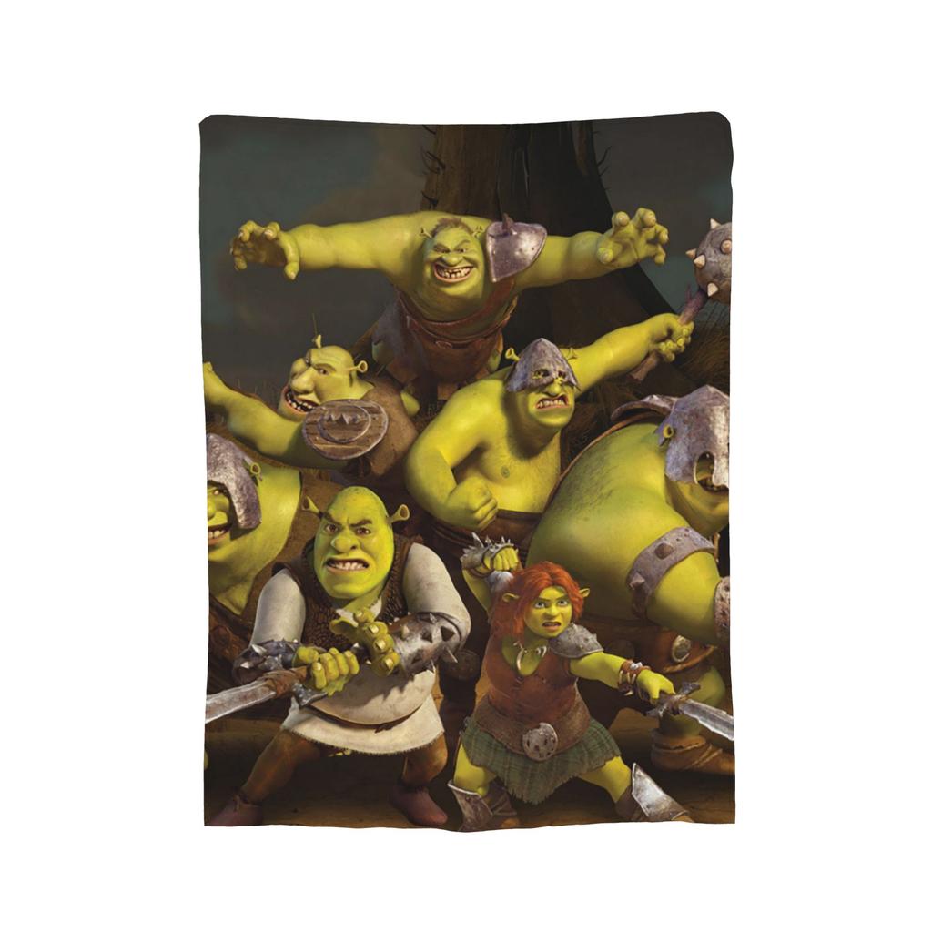 Funny  S-Shreks Pattern Blanket Cover  Plush Throw Blanket Summer Air Conditioning Decoration Ultra-Soft Warm Bedsprea,