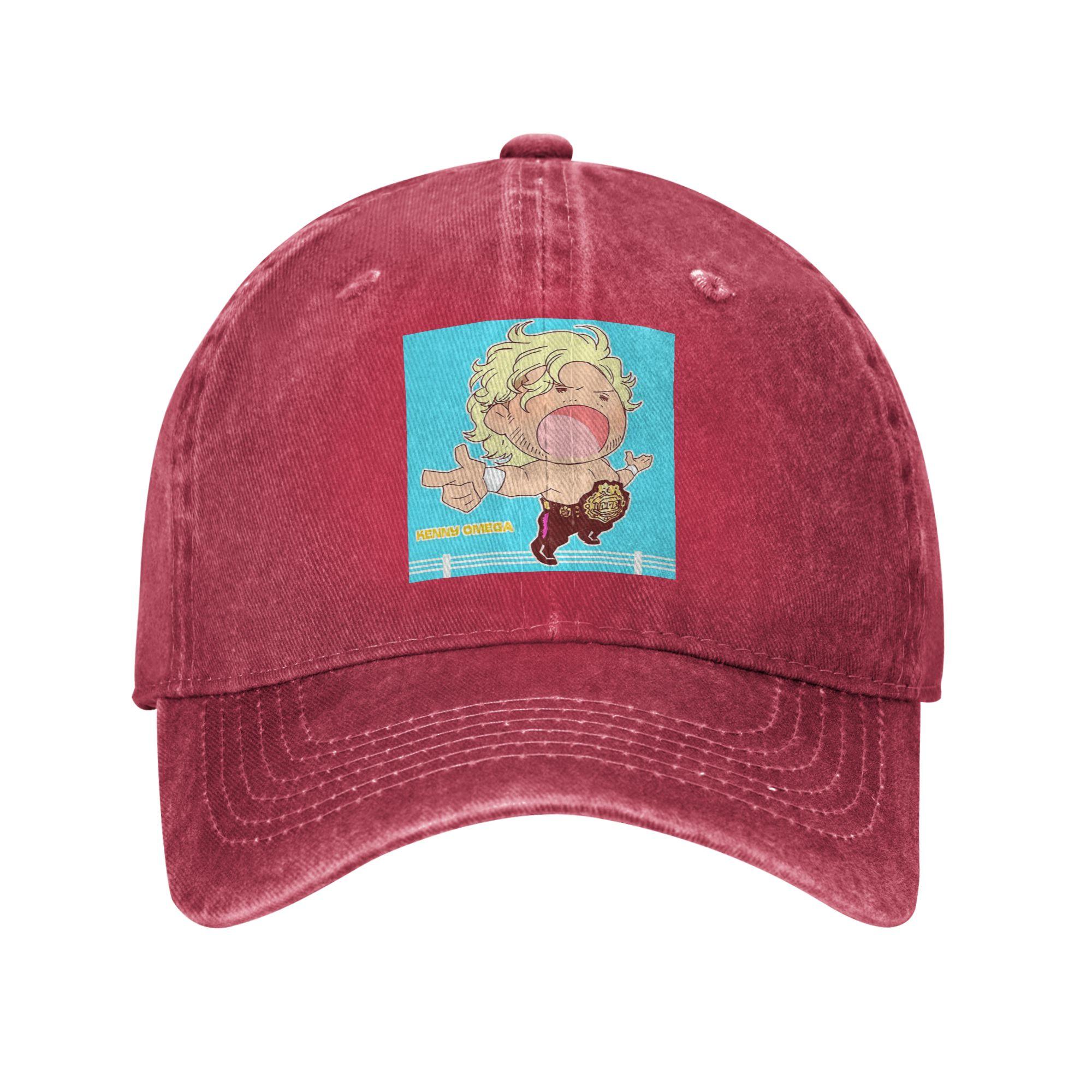 Kenny Kenny The Champ Washed Denim Cap Casual Baseball Caps Adjustable Hat Summer Unisex Baseball Hats One Size