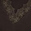 Pure Desire V-neck Lace Trim Long-sleeve Slimming Top for Women - Spring/Autumn Trendy Style