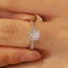 Imitation Silver Star Weave Moissanite Ring: One Carat Adjustable Twisted Arm Women's Jewelry