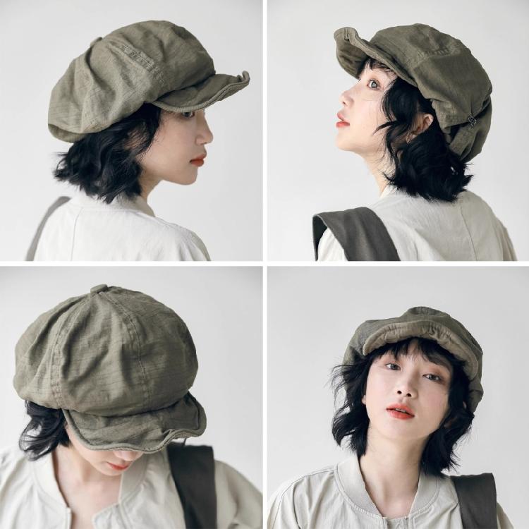 Trendy Berets Japanese Style Unisex Headwear Accessory for Women Men Cabbie Hat for Halloween Cosplay Party Outfit