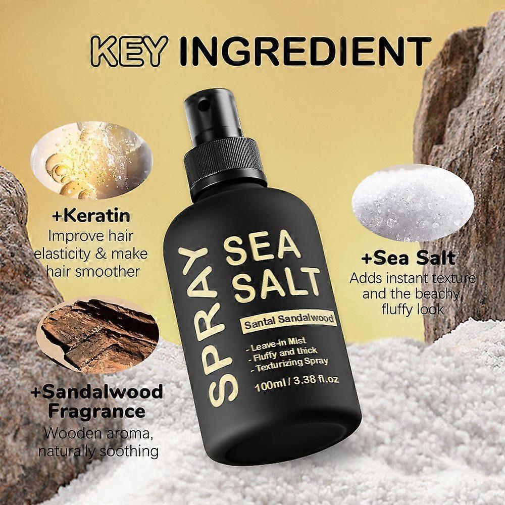 100ml Sea Salt Spray, Natural Shine Sea Salt Spray, suitable for hair, increases volume &