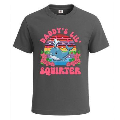 Daddy's Lil Squirter Novelty Tee Funny T-Shirt For Mens Novelty Tee Top