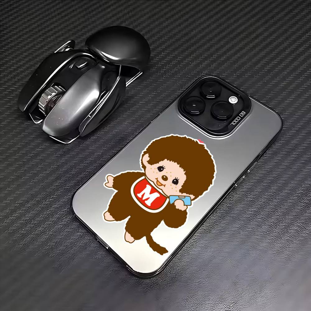 Lovely D-Doll M-Monchhichis   Phone Case For iPhone17,16,15,14,13,12,11 Plus,Pro Max Colored Silver Plated Inside Cover