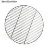 Round Stainless Steel Barbecue Grill Net for Outdoor Cooking 30cm 35cm 40cm