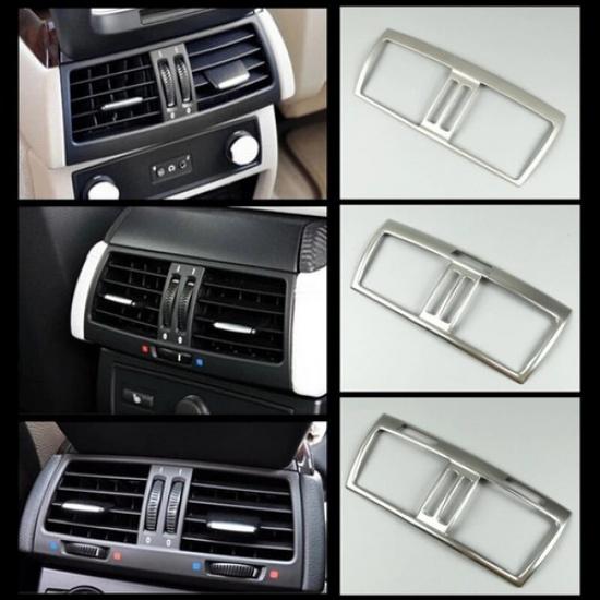 Car Armrest Rear Air Outlet Frame Decorative Cover Trim For BMW X5 E70 X6 E71