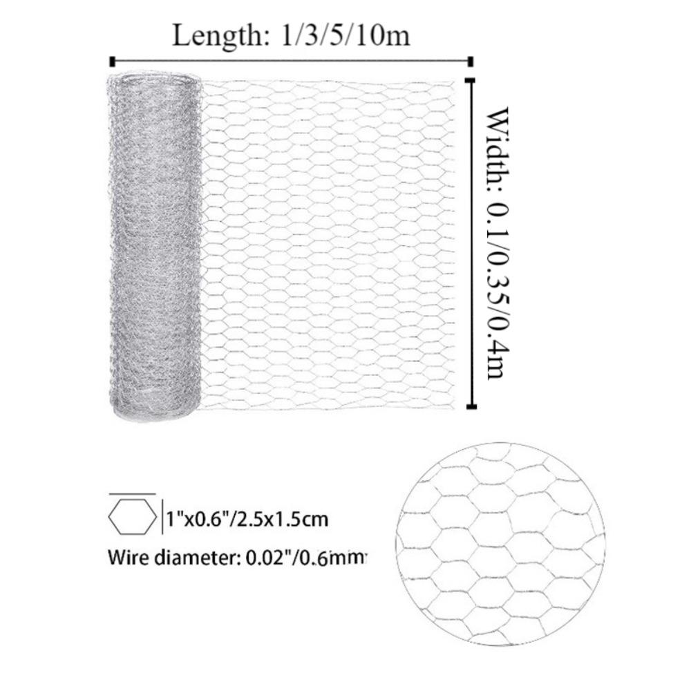 Galvanised Chicken Wire Mesh 0.1/0.35/0.4m Pet Wire Netting Rabbit Fencing  for Animal Enclosures