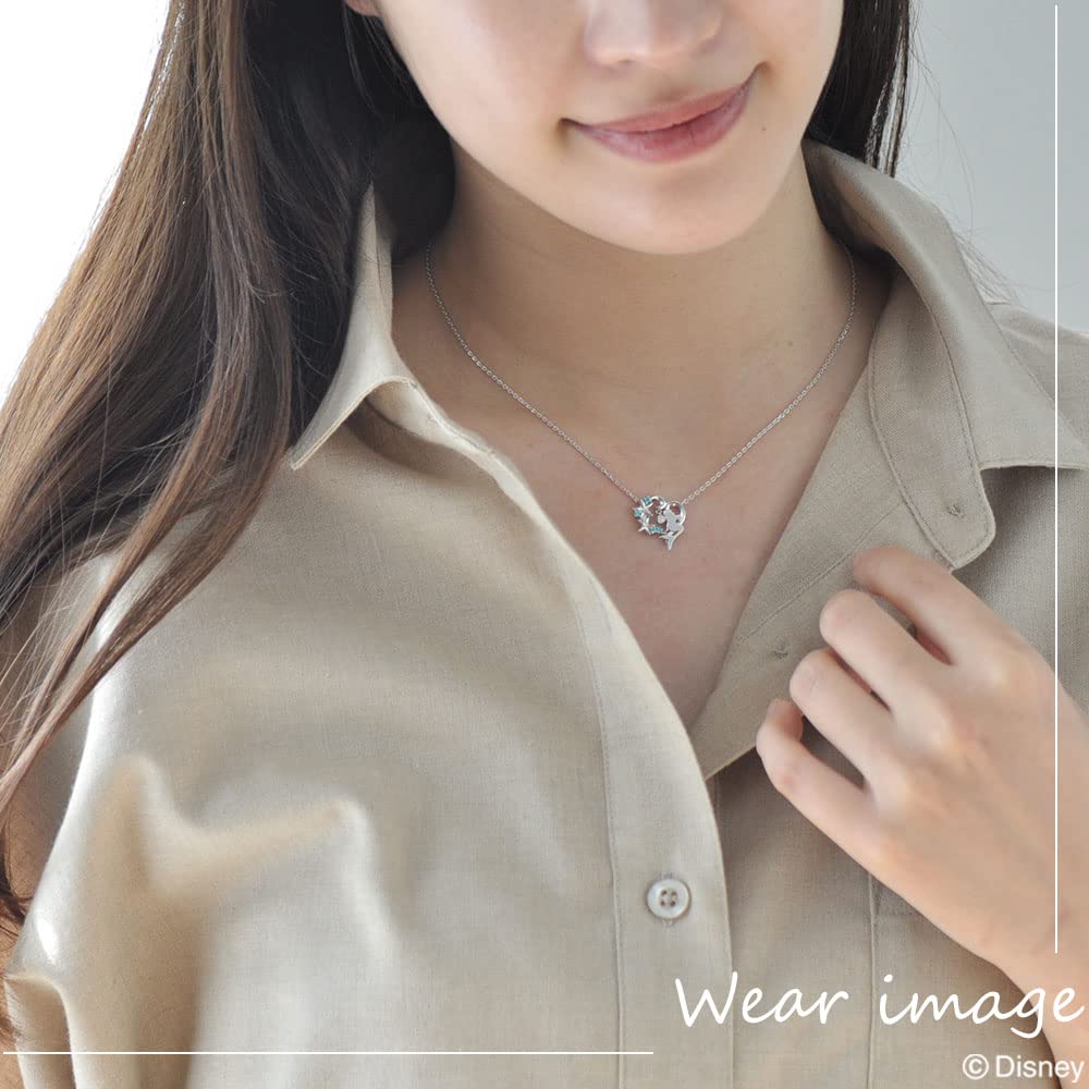 Disney Princess Ariel Silver Pendant Necklace with Cubic Zirconia (VPCDS20111)