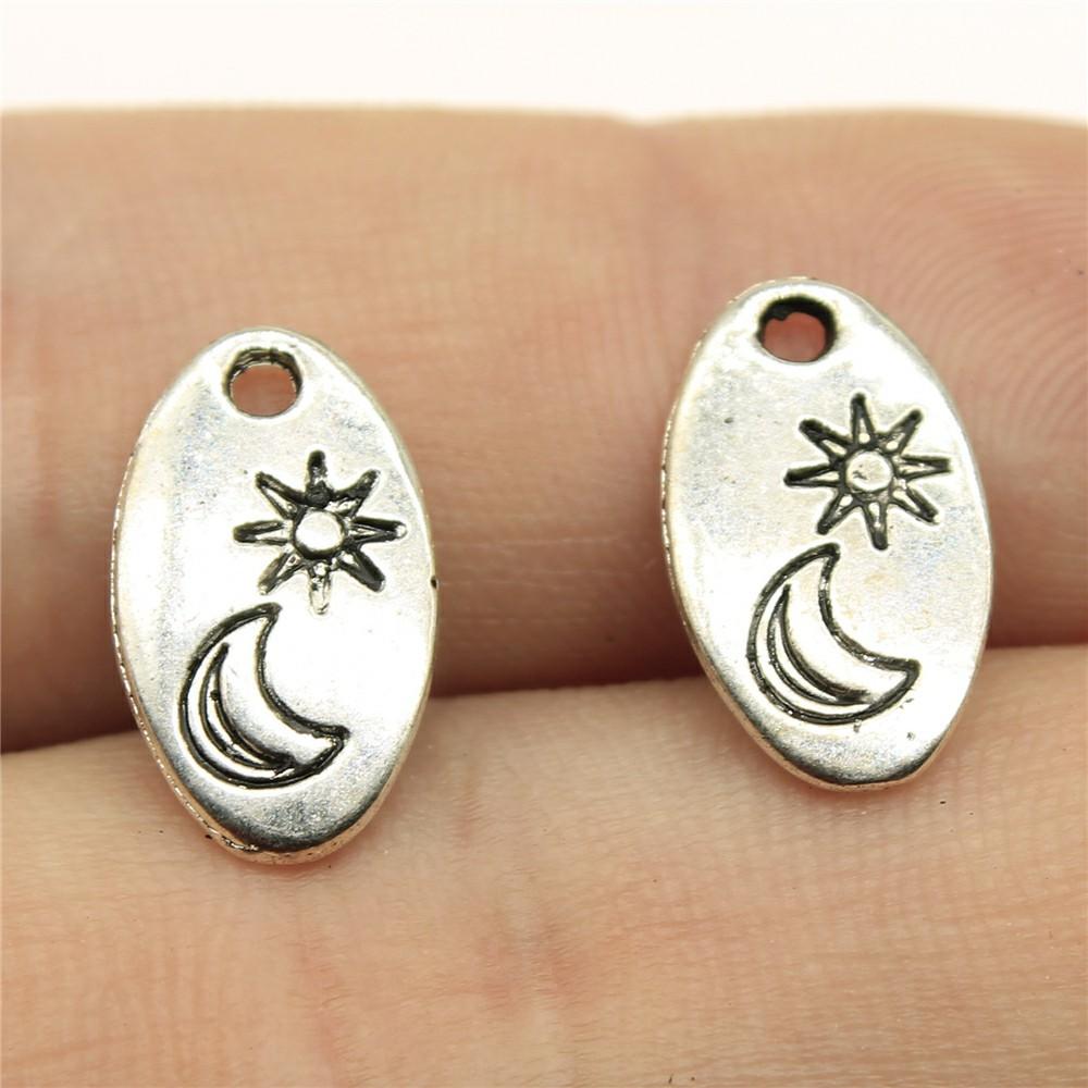 20pcs Sun Pendant Charms Antique Silver Color Sun Charms Jewelry DIY Sun Charms For Bracelet Making