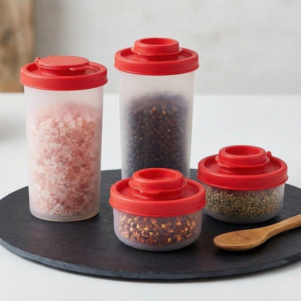 Leak-Proof Seasoning Jar Transparent Condiment Container Portable Salt and Sugar Bottle  Camping