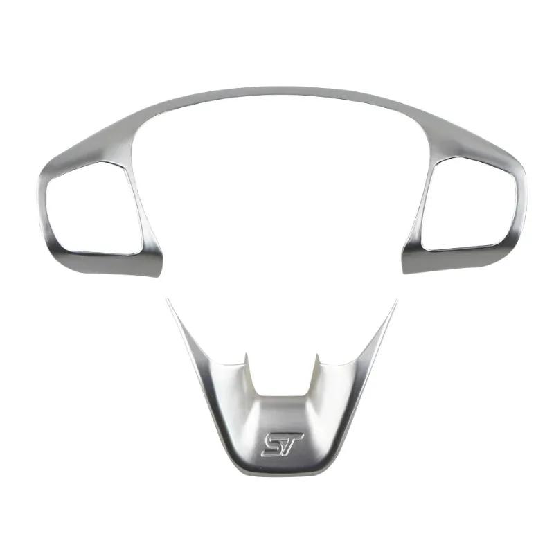 Car Steering Wheel Trim Control Button Frame Cover For Ford Fiesta MK8 2017 - for Ford Focus - accessories