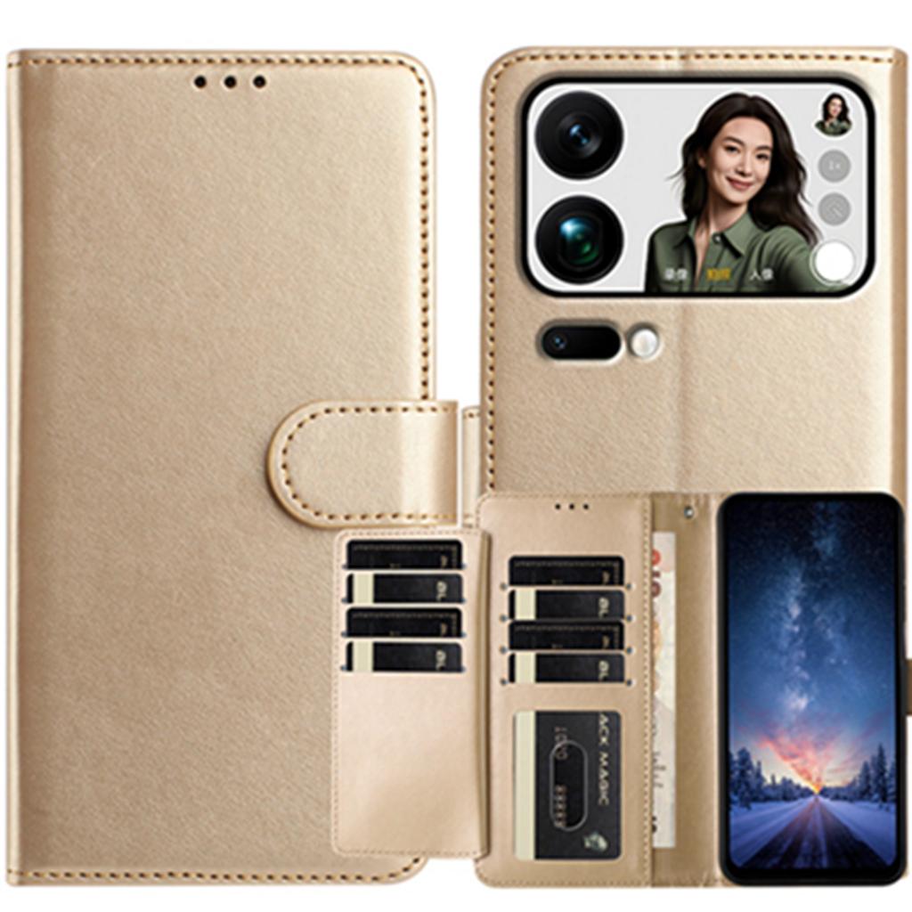 For Xiaomi 17 Pro Max Wallet Phone Case Stand PU Leather Folio Flip Cover with 8 Card Slot