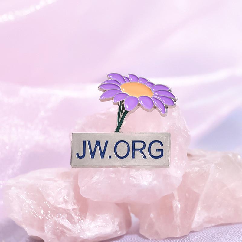 Jworg Flower Colorful Badge Distinctive Plant Design Flexible Decoration Pin For All Use