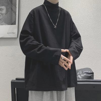 Men's Long-Sleeve Turtleneck Sweatshirt - Loose, Stylish Autumn/Winter Layering Top