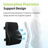 Memory Foam Lumbar Support Cushion for Car Seat And Office Chair Rebound Back Waist Rest Pad for Driver Comfort