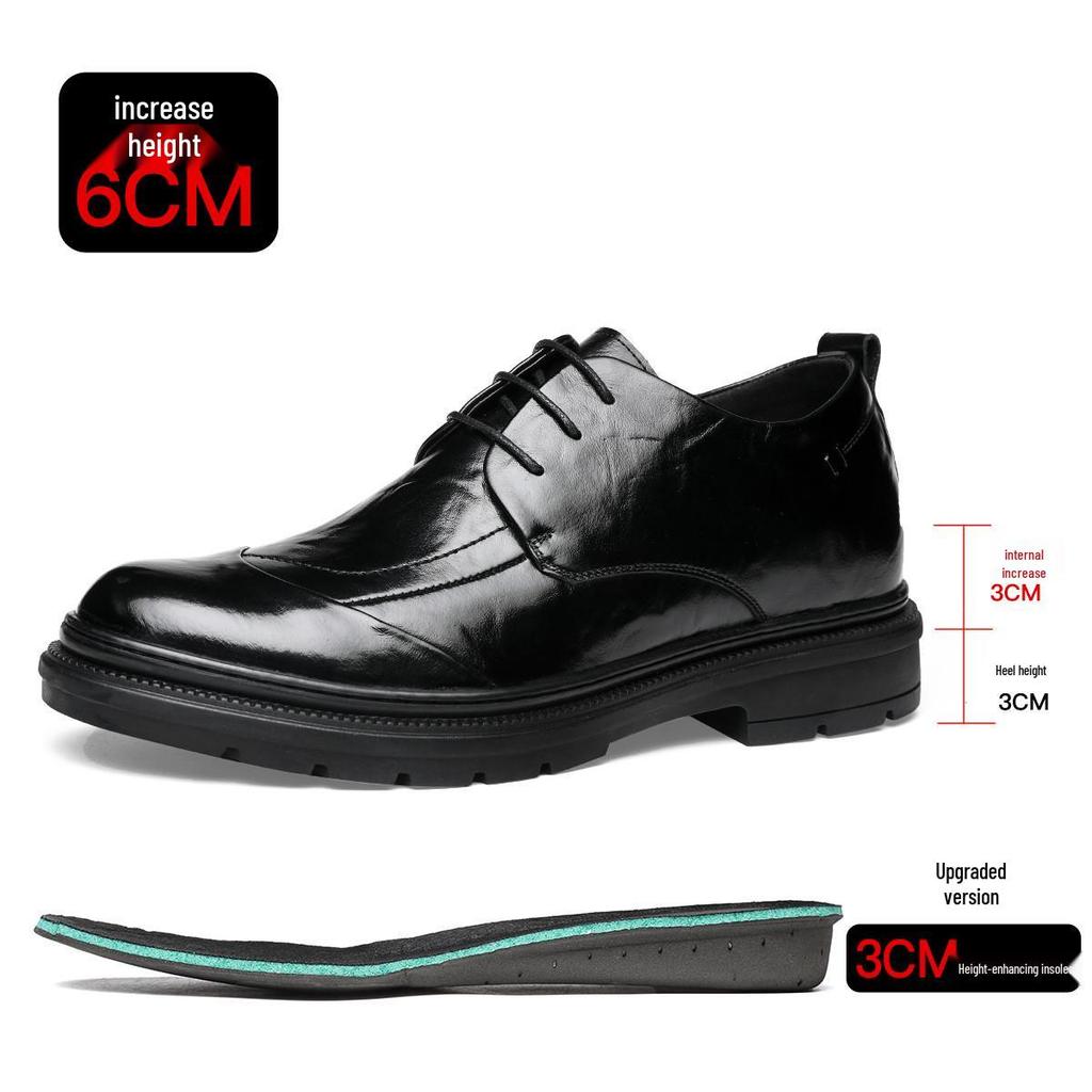 Men's High-End British Style Leather Derby Shoes: Formal, Soft-Sole Wedding & Business Footwear