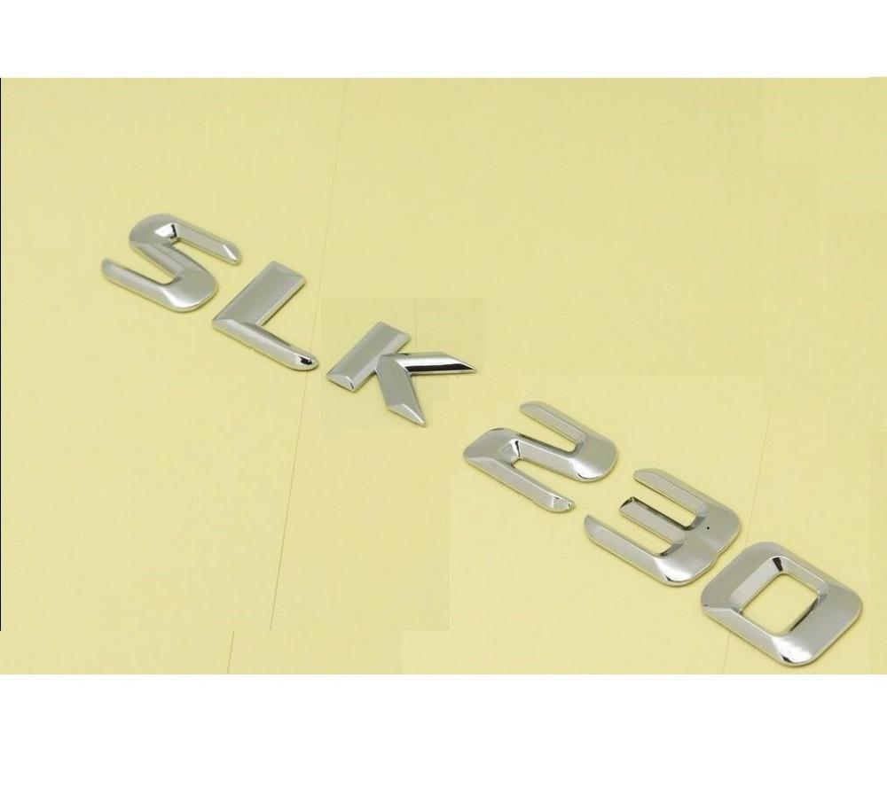 Chromowane 3D Emblematy z literami na klapę bagażnika dla Mercedes Benz SLK32 SLK55 AMG SLK200 SLK230 SLK250 SLK300 SLK320 SLK350 4MATIC CDI