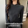 Women Stand Collar Zipper Slim Long Sleeve Warm Inner Base T Shirt