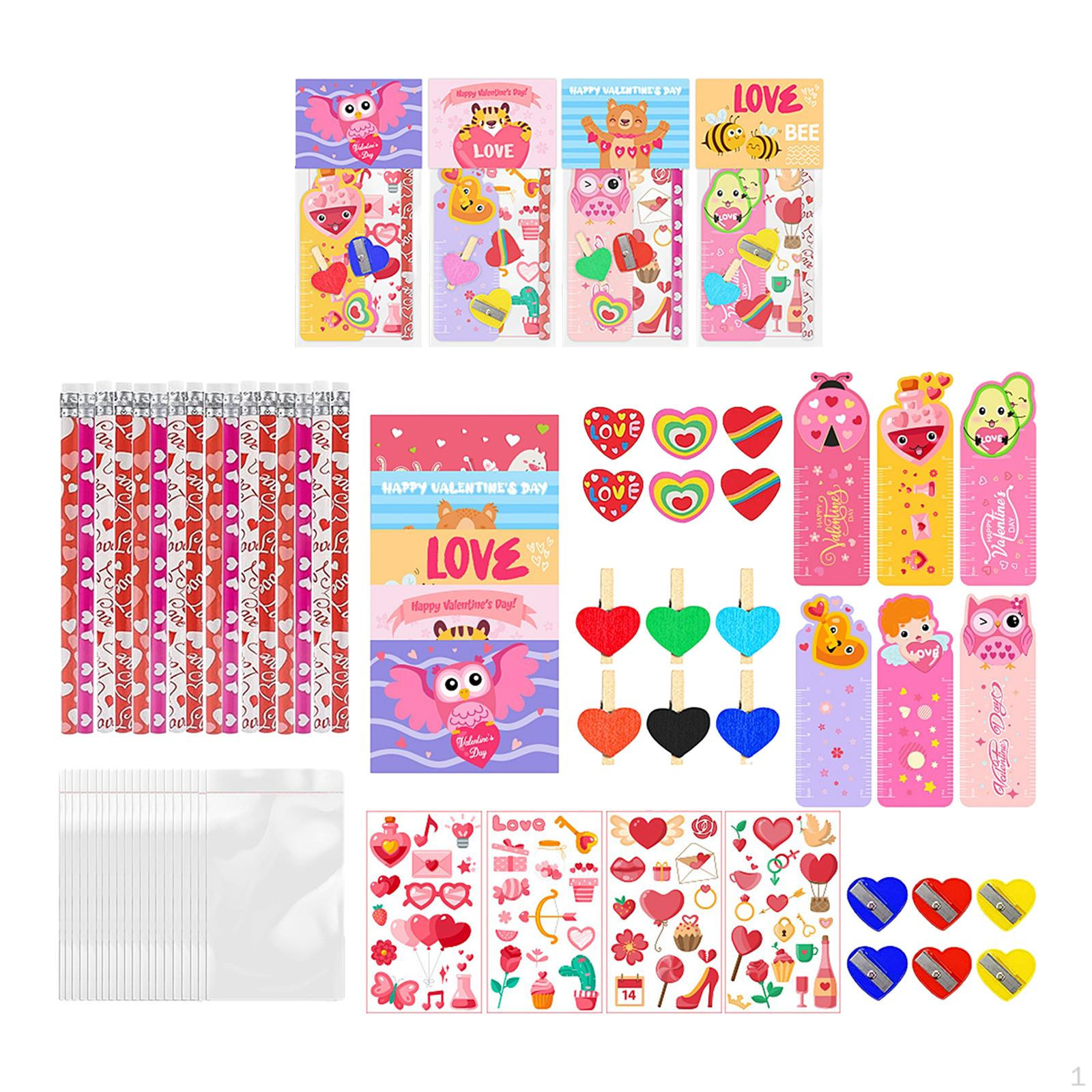 Valentines Day Stationery Set Exchange Gift Supplies for Boys Friend Student