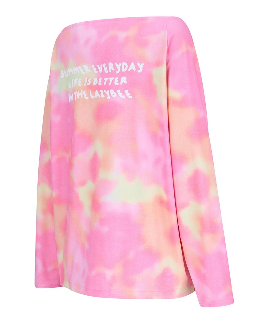 Leijibi [Set] Cotton Candy String Women'S Long Sleeve Rash Guard + Wrap Skirt Set (2 Colors)
