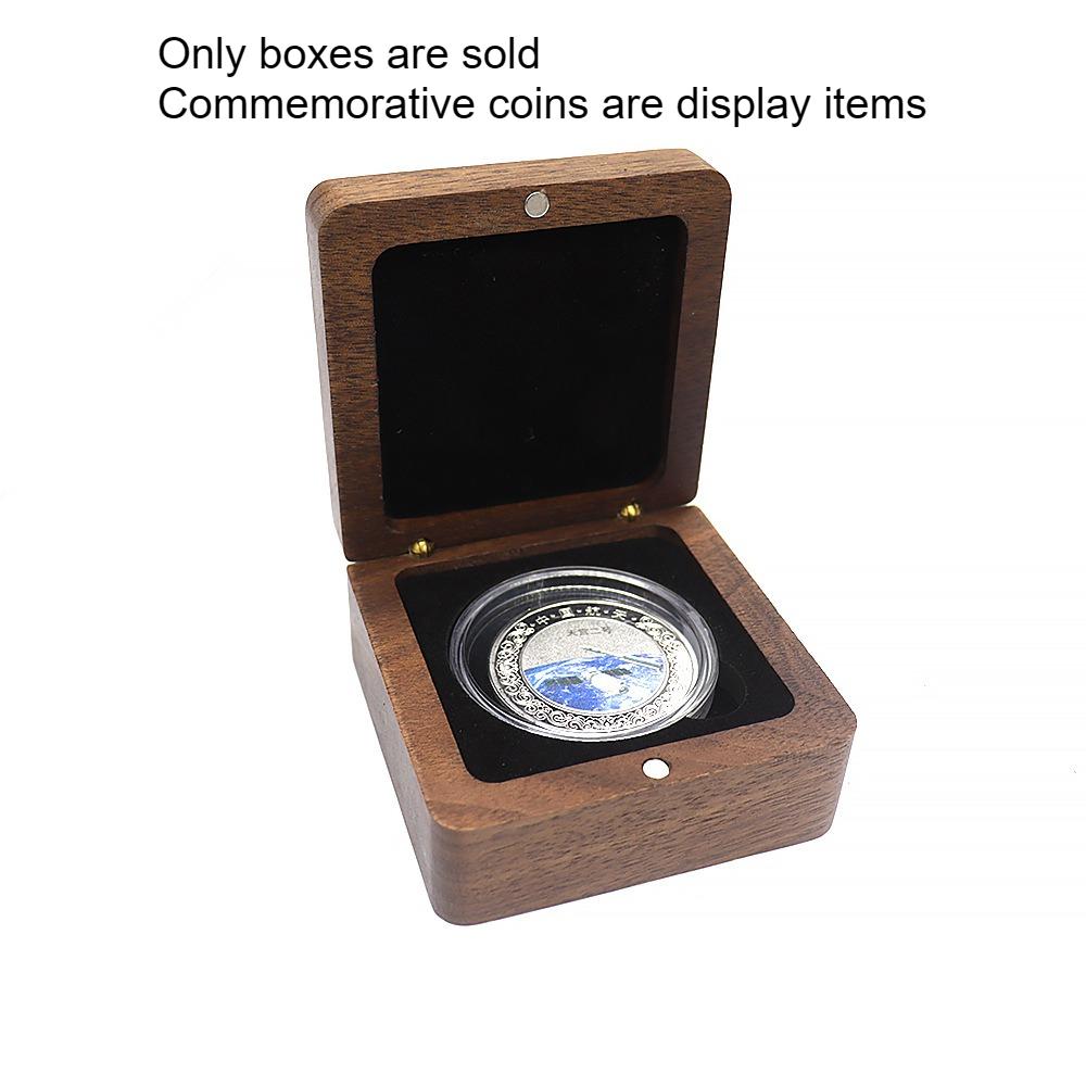 

Flip Coin Collection Box Commemorative Badge Medal Money Storage Gift Box Souvenir Gift Case чёрный