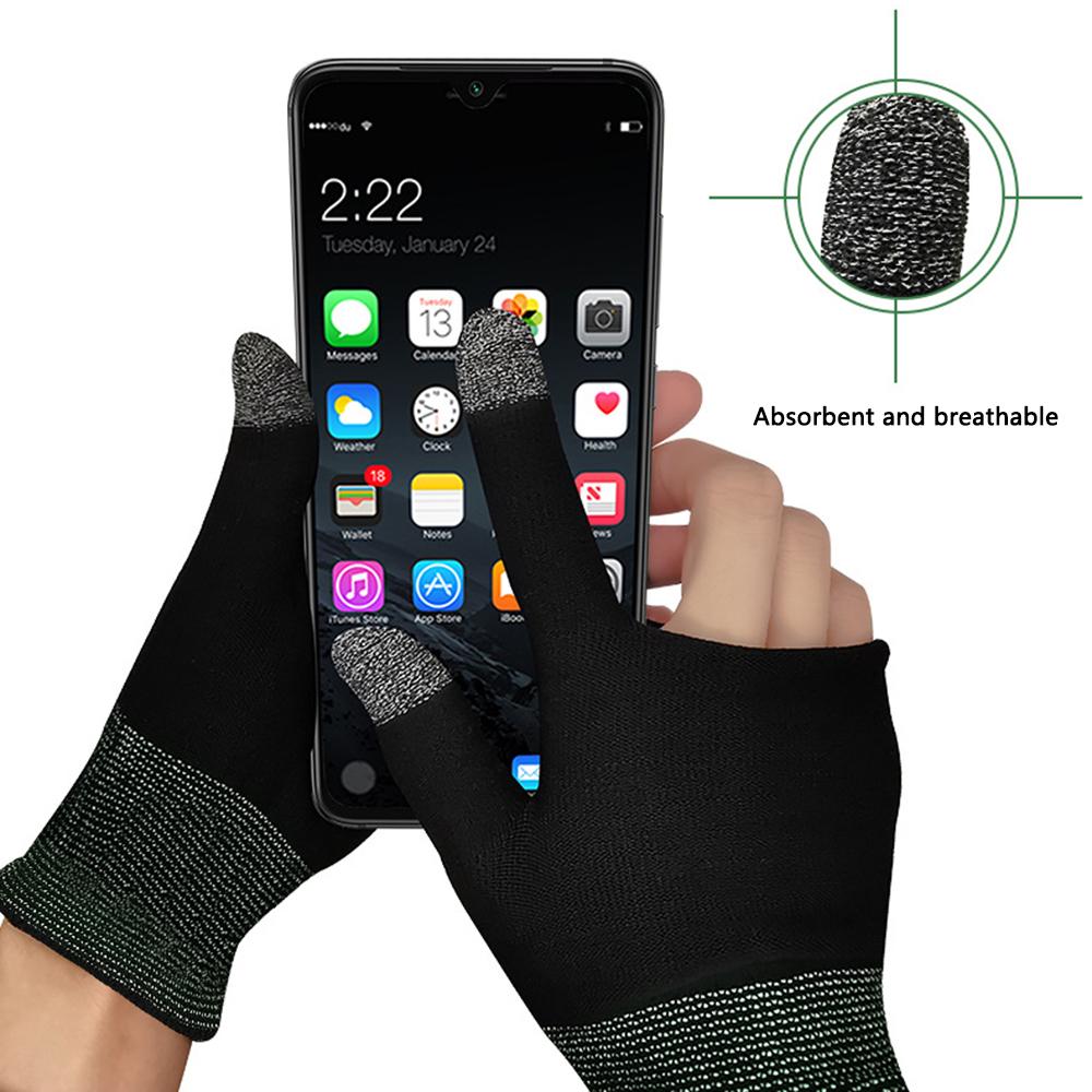 

1 Pair Touchscreen Gaming Gloves High-Sensitive Anti-Sweat Seamless Game Gloves Black