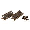 Cabinet Door Furniture Hinge 36*23mm Jewelry Wood Boxes Decorative Hinges Furniture Fittings +Screws +Storage Box