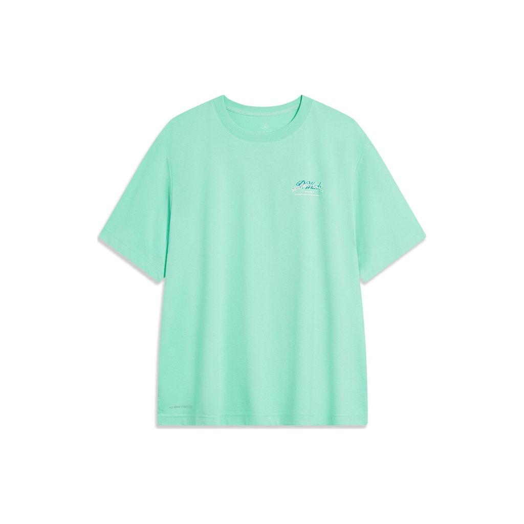 Li-Ning Wades Essence Ice-Sense Loose Short Sleeve T-Shirt Unisex Tops Aqua AHST533-5