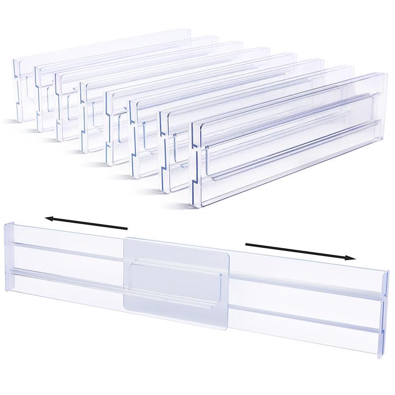 Adjustable Transparent Drawer Dividers for Organized Storage of Underwear and Socks