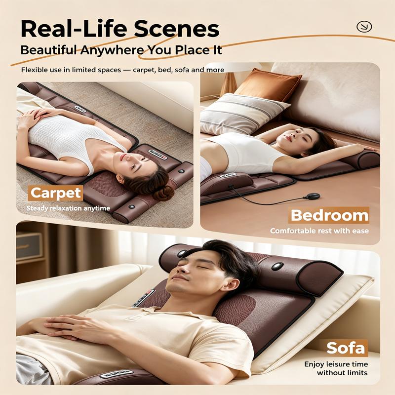 Neck & Waist Massage Pillow – Kneading Relief for Home, Cervix & Back Care