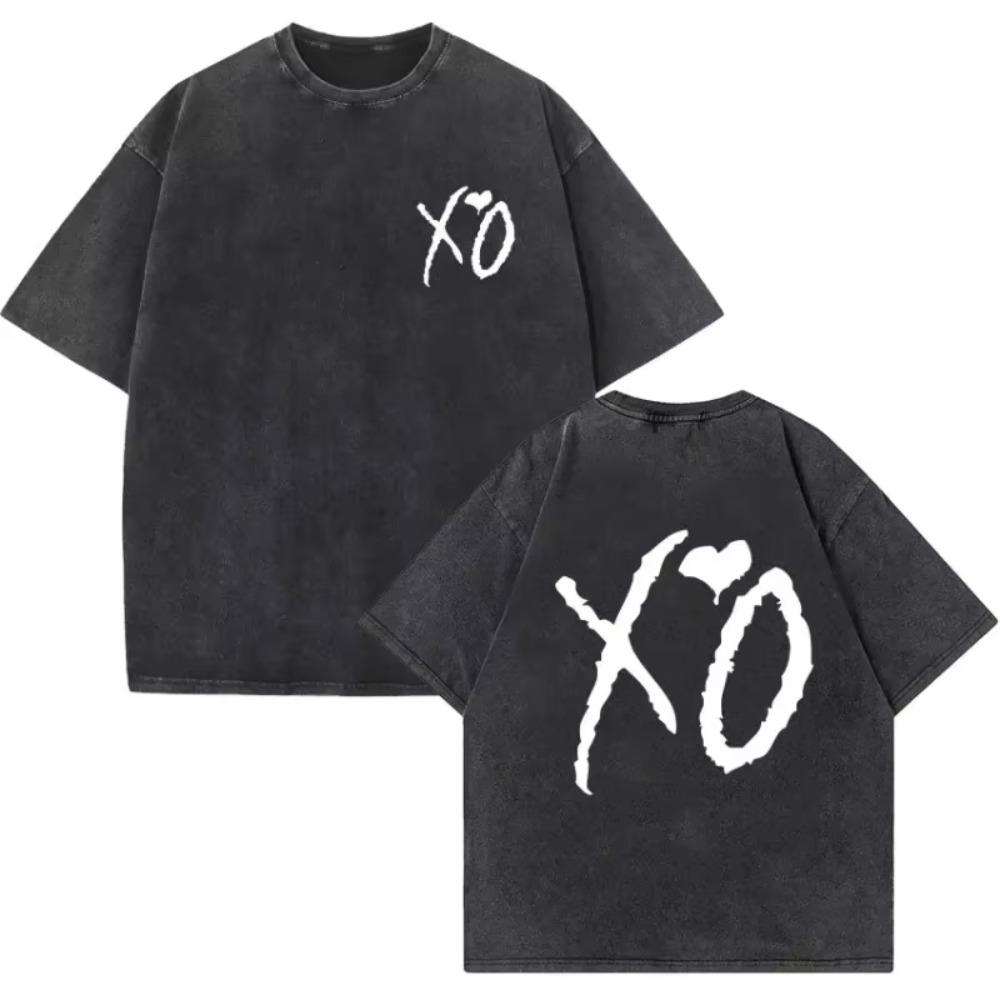 

Women men The Weeknd Washed T-shirt XO The Weeknd Merch Unisex Casual Harajuku Short Sleeve Tshirts harajuku t shirt S