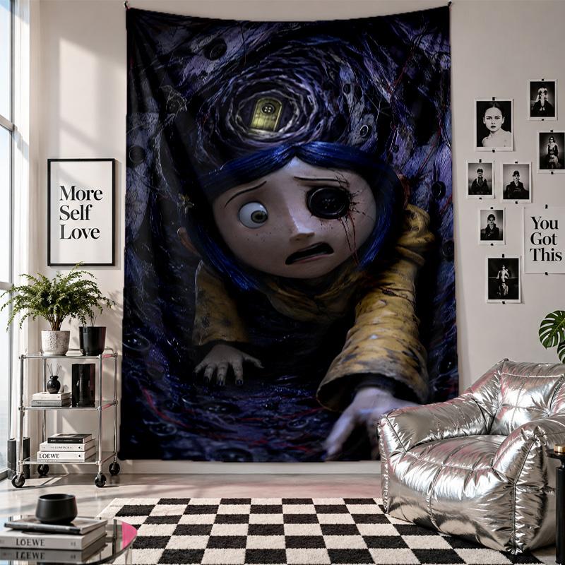 Wall TapestryCoraline Other Mother Art Hanging Cloth Decorative Background Cover for Room Decoration