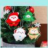 Plush Keychain Christmas Santa Claus Xmas Tree Deer Stuffed Doll Bag Decor Gift